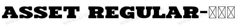 Asset Regular字体转换